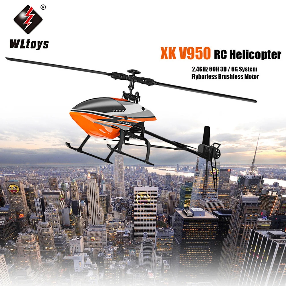 NM62429 V950 Big Helicopter 2.4G 6CH 3D6G System Brushless Flybarless RC Helicopter RTF Remote Control Toy