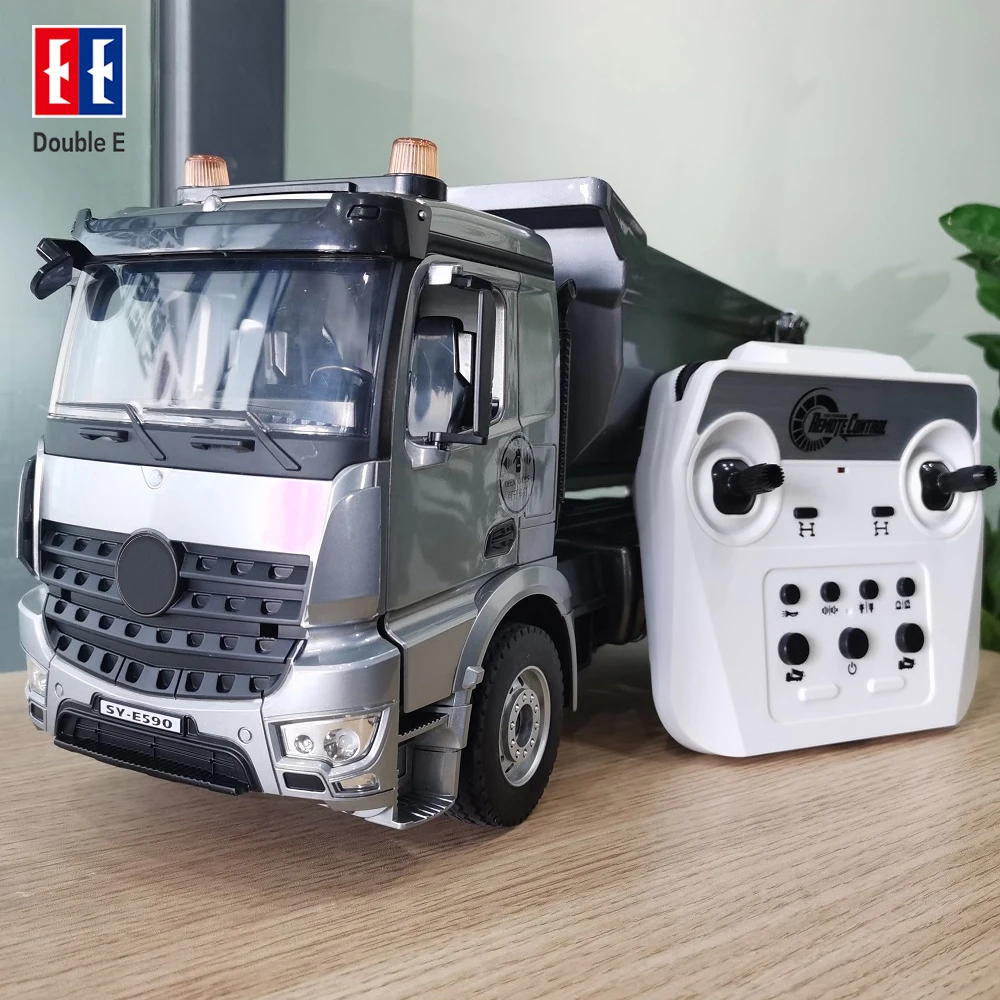 NM62525 E 1 by 20 E590 Alloy RC Truck Crawler 2.4G Remote Controlled Car Model Dump Trucks Tractor Cars Toy Boys Childrens Gift - Khaki