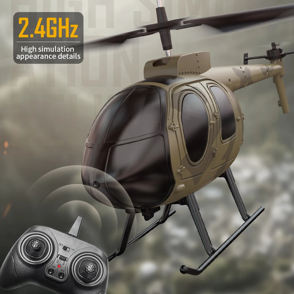 NM58226 Scale RC Helicopter 6-Axis Gyro Stabilized Easy One-Click Takeoff & Landing Remote Control Aircraft Model Toy