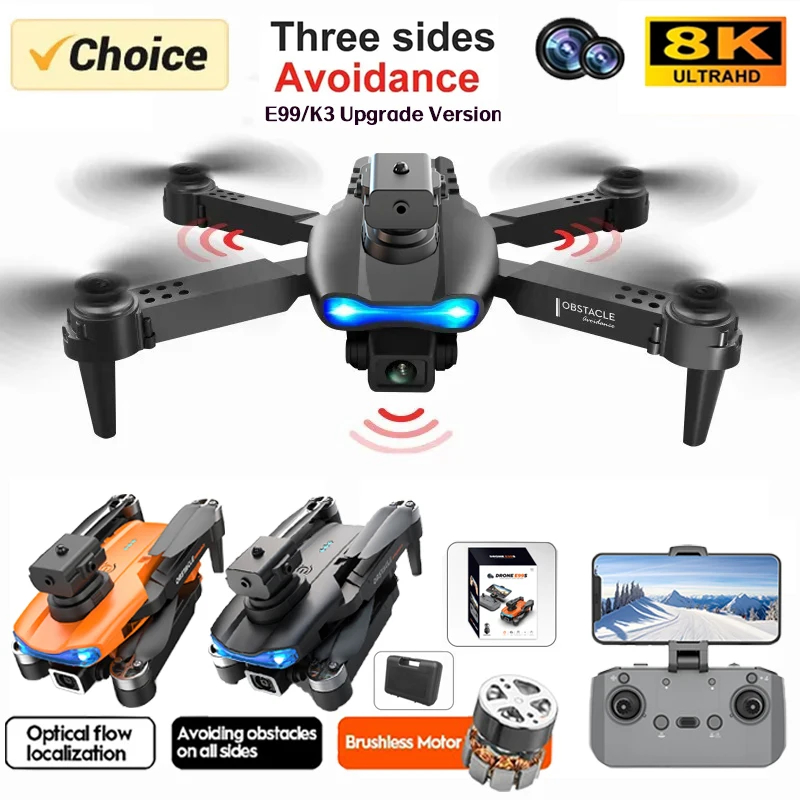 NM59380 E99S Drone Professional 8K HD Dual Camera E99 Upgraded FPV Dron Obstacle Avoidance Optical Flow Positioning Brushless Drones