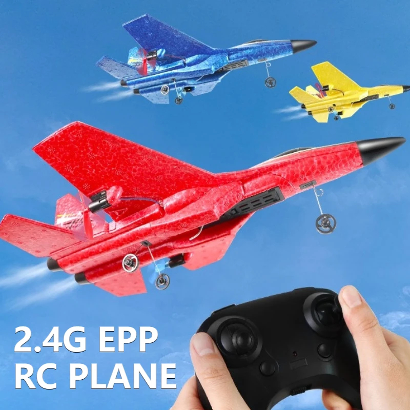 NM59387 Plane Epp 2.4G 2.5 Channel Glider Radio Control Foam Aircraft Led Lighting Six Axis Gyroscope Fighter Flight Toy for Children