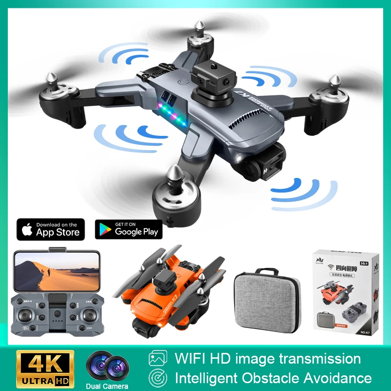 NM59392 Drone 4K HD Dual Camera 5G Wi-Fi FPV Brushless Motor Optical Flow Localization 360 Deg Laser Obstacle Avoidance RC Quadcopter Toy
