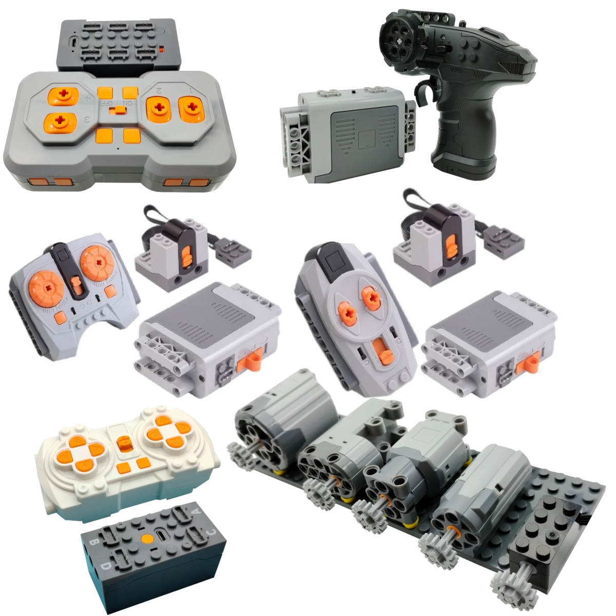 NM59419 Electronic Building Block RC Set Micro-motor Refit Accessories Power Functions Parts DIY Car Truck Bricks Kids Toy