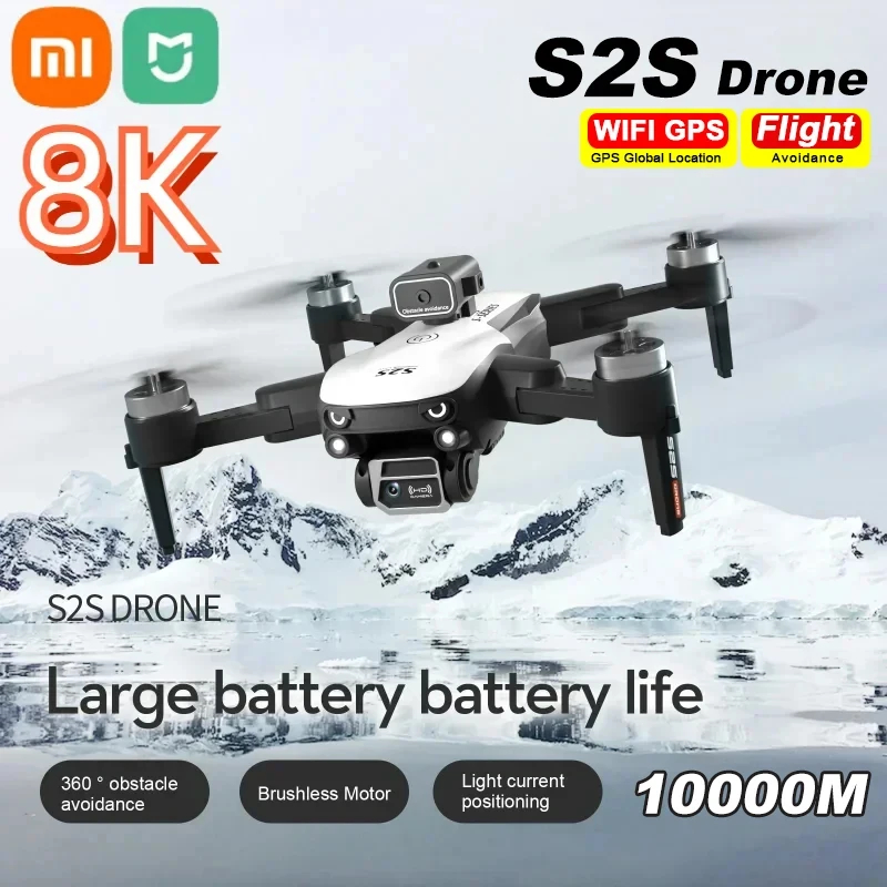 NM60935 MIJIA S2S Mini Drone 8K HD Camera Obstacle Avoidance Aerial Photography Brushless Motor Foldable RC Quadcopter Toy