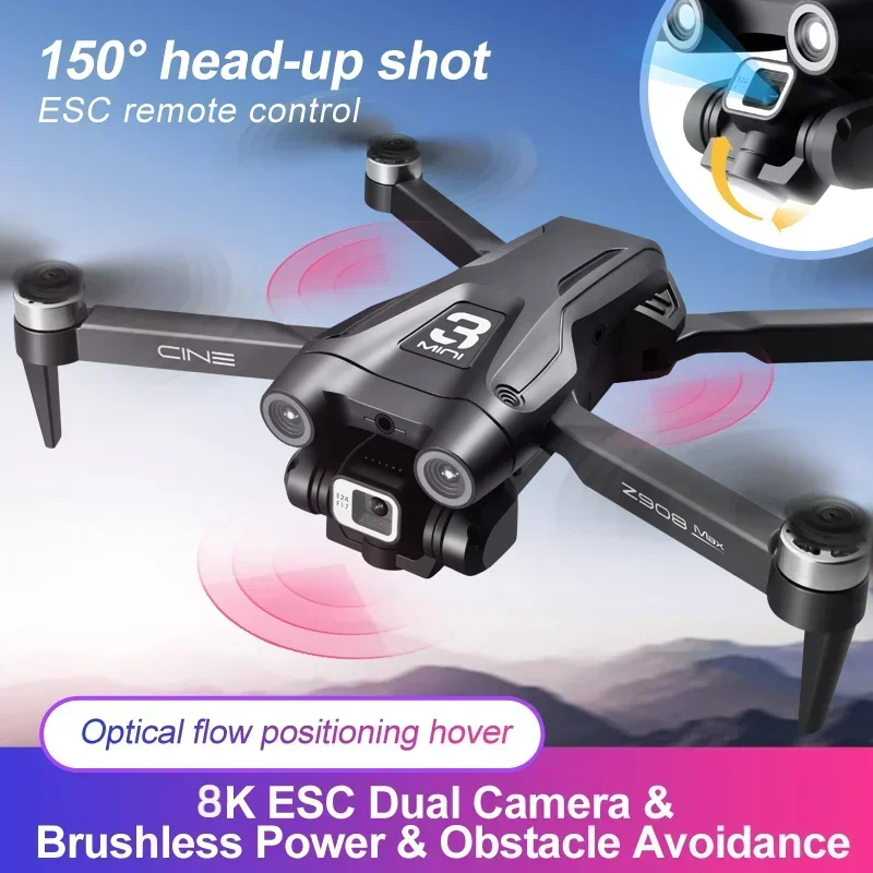 NM60937 Max 8K Professional Drone Brushless Motor Dual GPS Wi-Fi FPV Obstacle Avoidance Folding Quadcopter