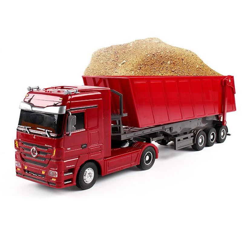 NM60988 Remote Control Toy Dump Truck 2.4GHz Remote Control Car Dump Truck Engineering Car Six-Way Remote Control Car - Multi Color