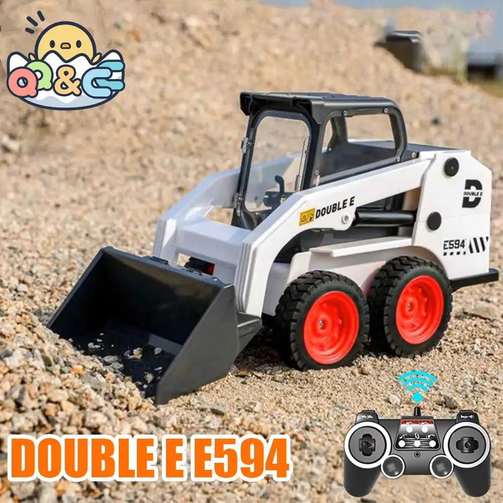 NM61050 E E594 RC Truck Slip Loader 1-14 Tractor Car Models Bulldozer Excavator Remote Control Engineering Vehicles Toys for Kids