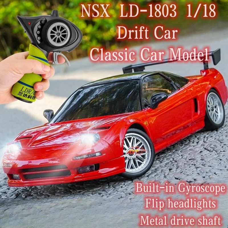 NM61069 LD1803 NSX 1-18 2.4G Remote Control Car Simulated Drift Of Gyroscope LED Light Group Electric Toy Car