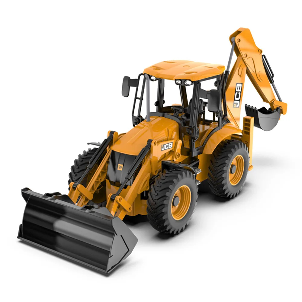 NM61167 Double E E589 1 by 20 RC Backhoe Loader 4CH Remote Control RC Excavator JCB Bulldozer Trailer Engineering Truck Vehicles Model