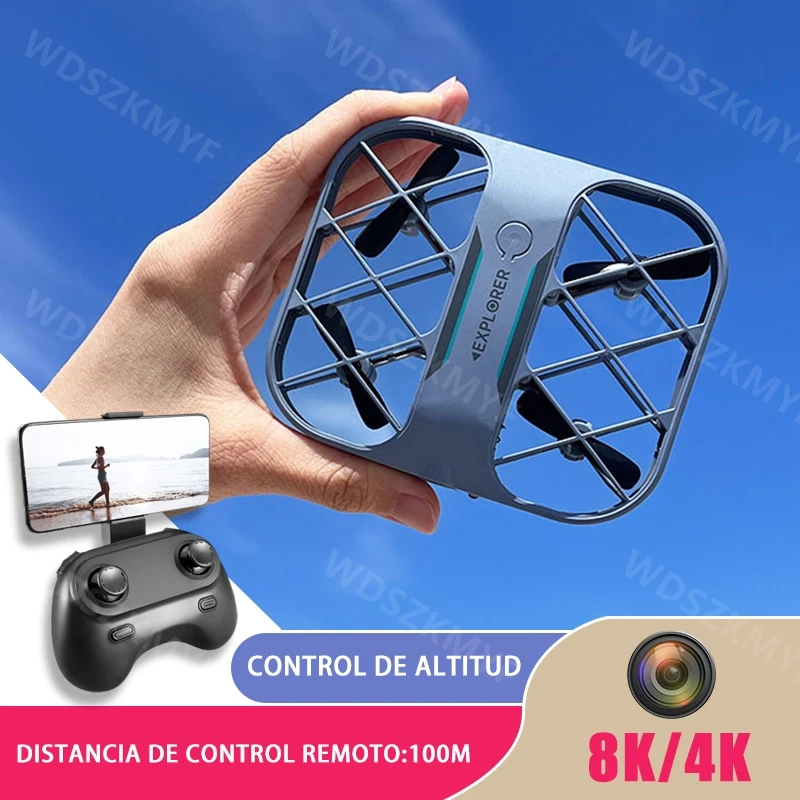 NM59937 H107 RC Drone 8K 4K Professional with 1080P Wide Angle HD Camera Mini Drones RC Helicopter Wi-Fi FPV Height