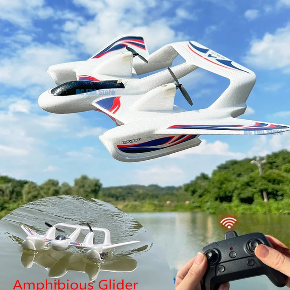 NM59966 Waterproof Gyro Stabilized EPP Foam Fixed-Wing Glider Aircraft RC Plane with LED Lights 2.4G Radio Control Airplane