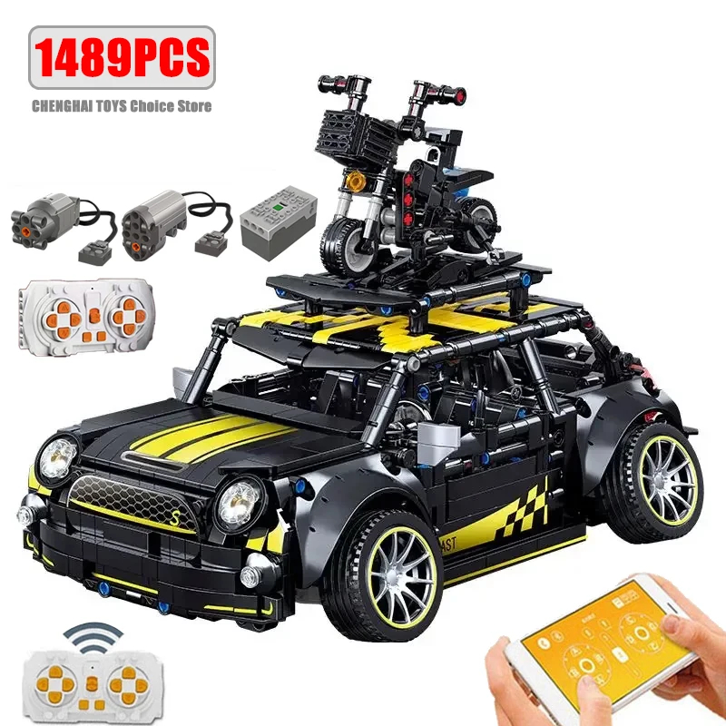 NM59993 Technical APP Remote Control Motor Power Mini F56 Car Building Blocks Model Kits for Adults Bricks Toys Kids Gifts C020