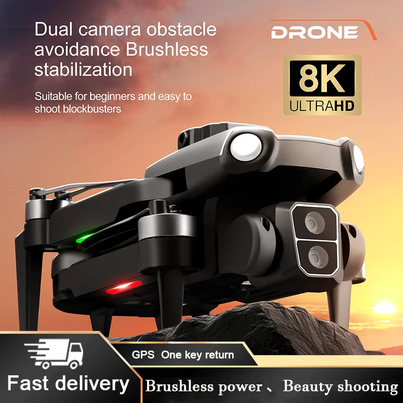 NM59113 Drone with 8K Professional Dual Camera 360 Deg Obstacle Avoidance RC Foldable Quadcopter Helicopter for Beginner Toys Gift