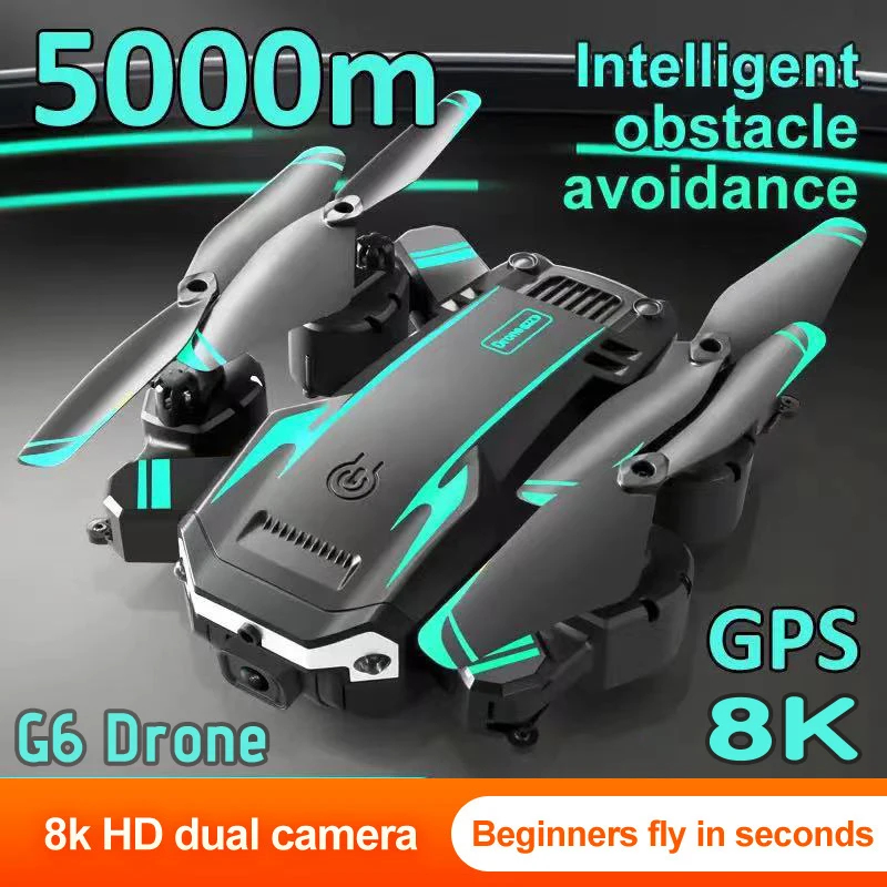 NM59196 Drone 8K Professional Foldable Quadcopter Aerial Drone S6 HD Camera GPS RC Helicopter FPV Wi-Fi Obstacle Avoidance Dron Toy