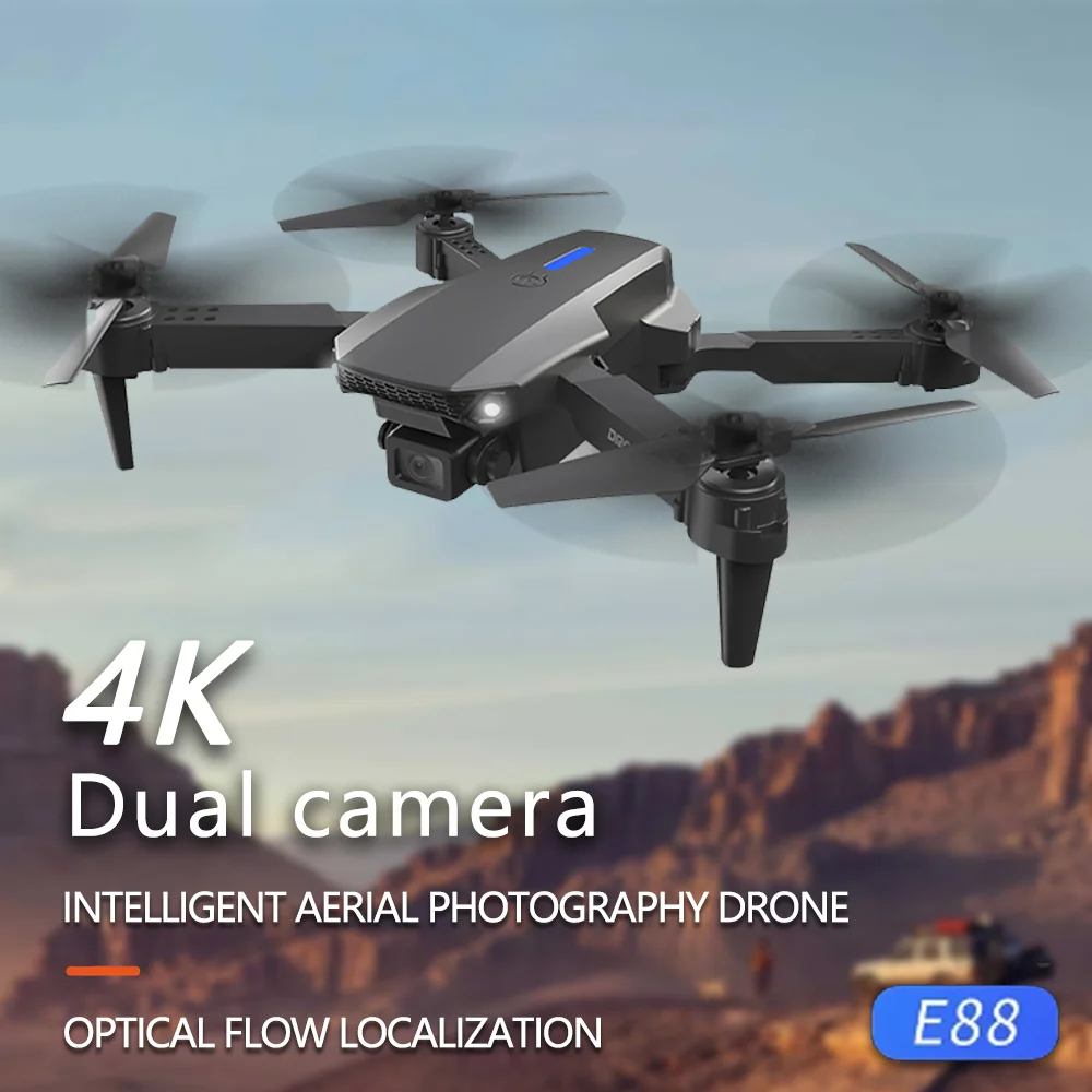 NM59206 Pro Drone 4K Professional HD Dual Camera RC Airplane Hight Hold Mode Foldable Arm Wide Angle Camera Airplane Toy Helicopter
