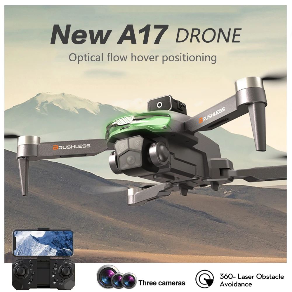 NM60249 Drone Wi-Fi FPV 4K HD Dual Camera 360 deg Laser Obstacle Avoidance Brushless Motor Optical Flow Localization RC Quadcopter Toy -  UNO1RC