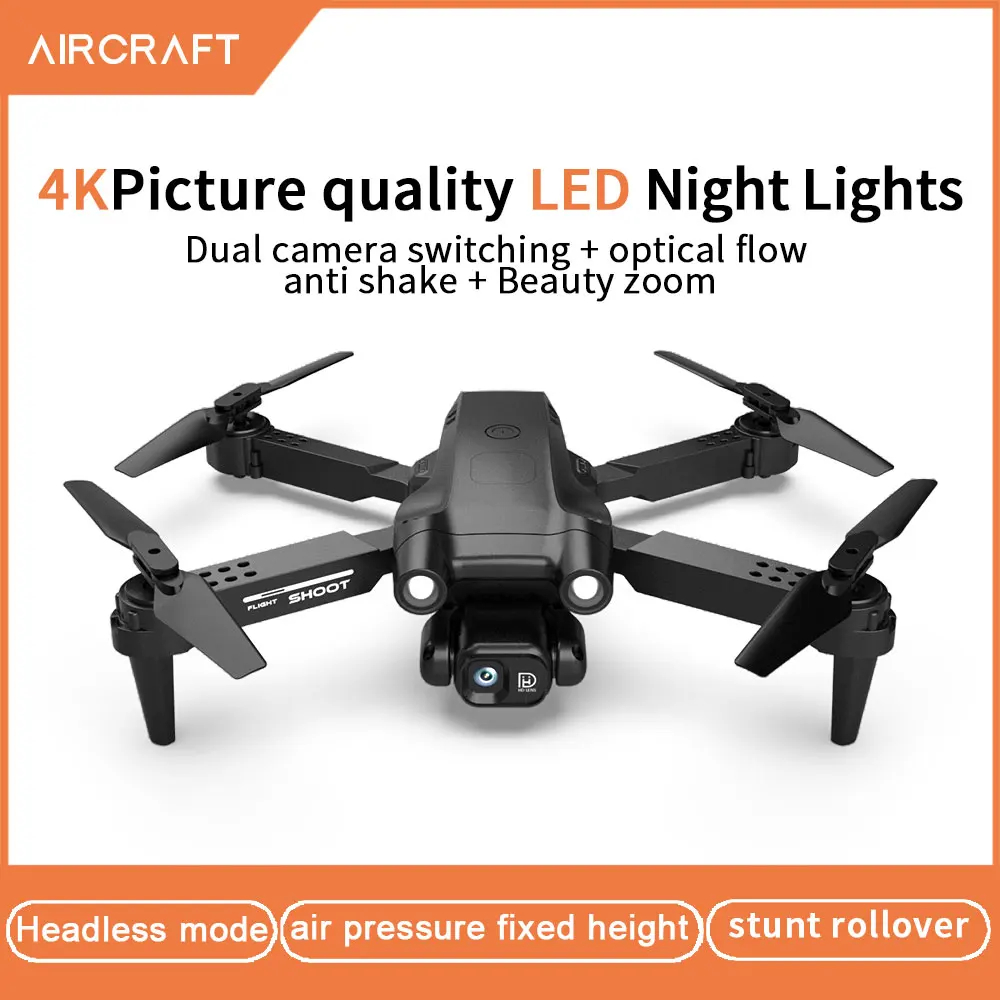 NM60499 Fly JHD GT2 Mini Drone 4K Double Camera HD Wi-Fi FPV Obstacle Avoidance Drone Optical Flow 4 Axis Aircraft RC Helicopter Toys