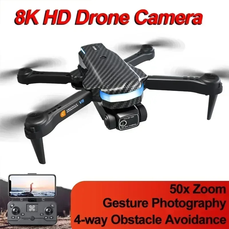 NM60580 5000 m Optical Flow Drone 2 Camera Intelligent Obstacle Avoidance RC Adjustable Height Aerial Photography Quadcopter for Xiami