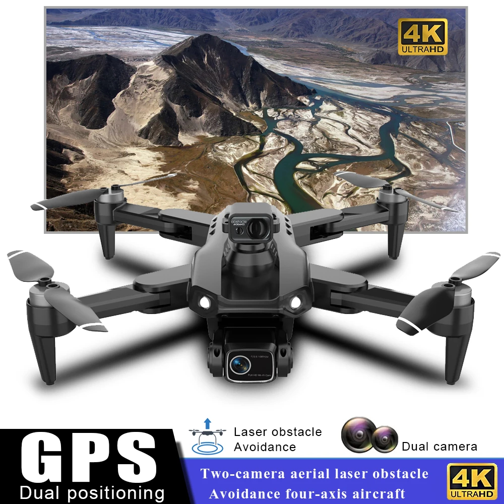 NM61093 Pro Max GPS Drone 5G Wi-Fi FPV Brushless Motor 360 Deg Laser Obstacle Avoidance Drone 4K HD Dual Camera RC Quadcopter Drone Toys