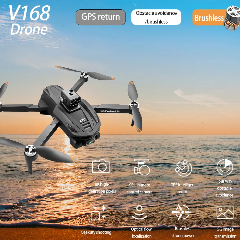 NM61142 8K Dual-Camera Drone Omnidirectional Obstacle Avoidance RC Professional Drone FPV Wide-Angle Shooting Drone Childrens Toy