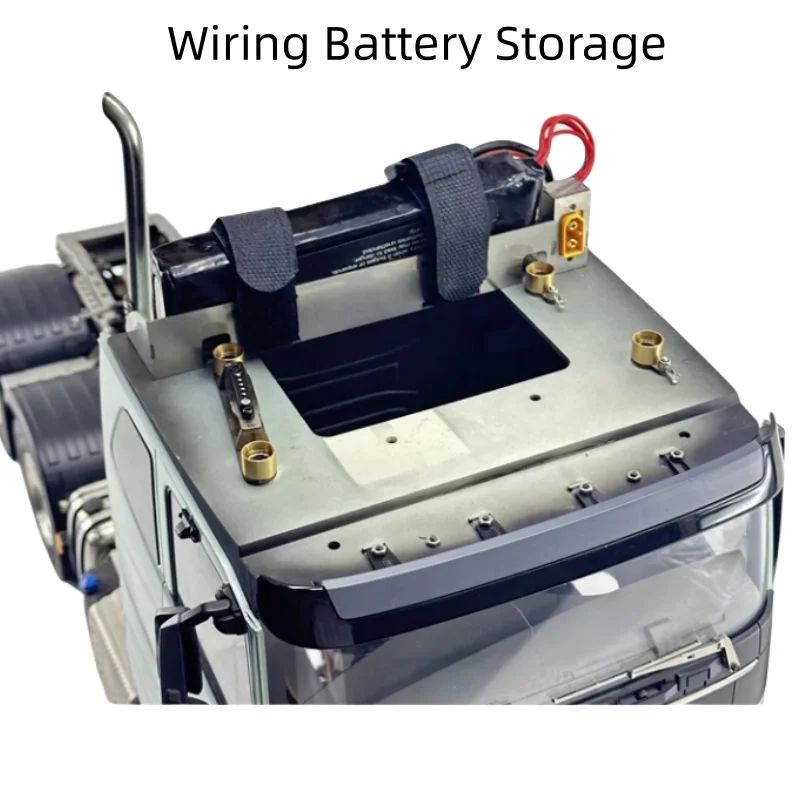 NM61185 Suction High Ceiling Set Wiring Battery Storage for 1 by 14 Tamiya RC Truck Scania Actros Man Volvo Tamiya Lesu Parts