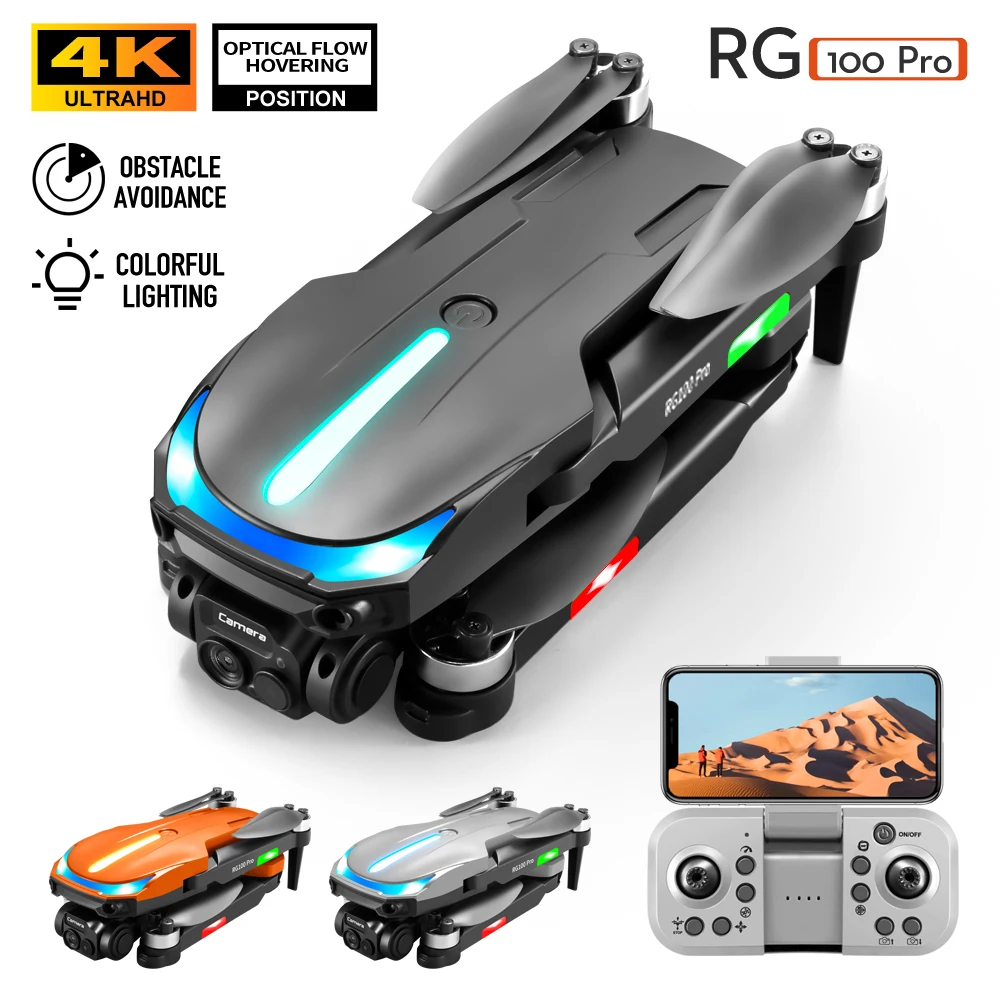 NM60386 Pro Drone 5G Wi-Fi FPV Brushless Motor 360 Deg Laser Obstacle Avoidance GPS Return 4K HD Dual Camera RC Quadcopter Drone Toys - Multi Color
