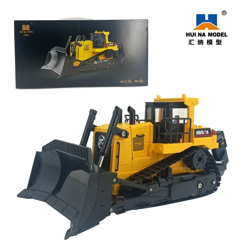 NM61276 Remote Control Electric Eleven Channel Semi-alloy Heavy Bulldozer RC 1-16 Product Children Outdoor Toy Birthday Gifts - Yellow