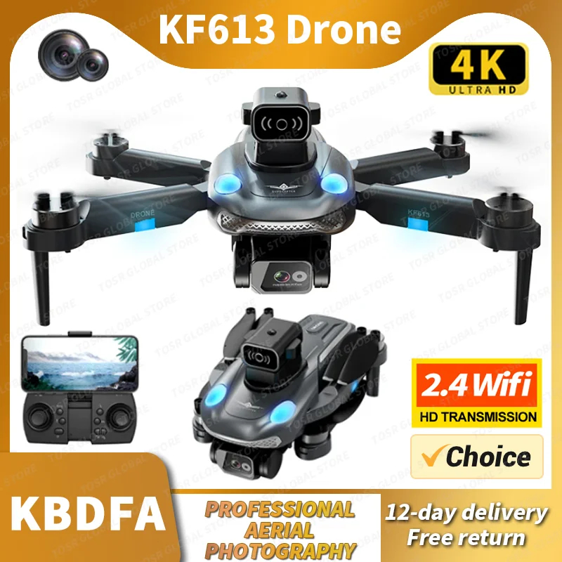 NM61283 KF613 Drone Professional HD Camera Aerial Photography Drone Brushless Motor Wi-Fi GPS Obstacle Avoidance RC Quadcopter Gifts
