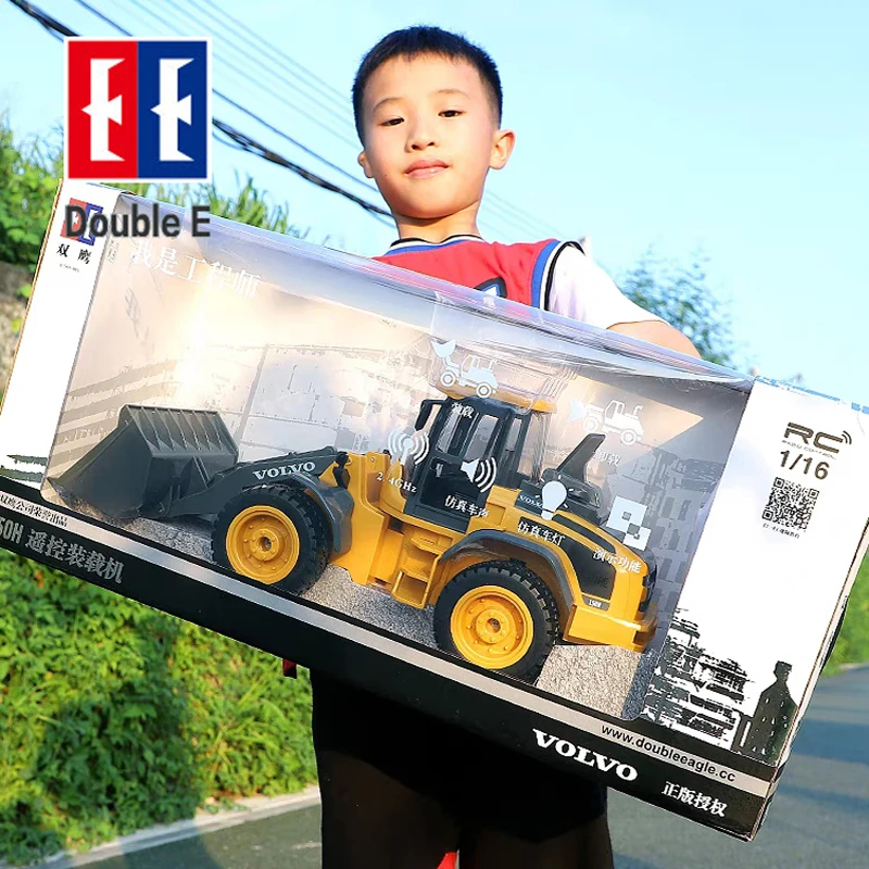 NM61315 Big RC Car Tractor Bulldozer Truck Crawler Model 2.4G Remote Controlled Engineering Cars Toys for Boy Birthday Gifts - Khaki