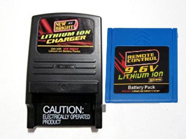 NM62759 9.6V 600 mAh Lithium Ion Battery with Adaptor Charger Combo for Bright RC Truck