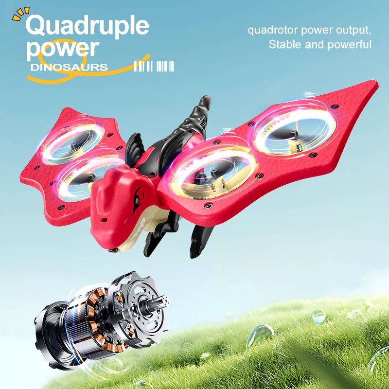 Picture of 4DRC   Dinosaurs RC aircraft 2.4GHz Gravity Sensing Drone 360 Flip RC Helicopter Children&apos;s Toys Gifts V48 - Blue