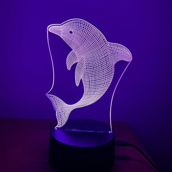 Picture of A-Sonic XS68117 LED Night Light&#44; 3D LED Illusion Lamp Bedroom Decorative Nightlight Unique Gift for Kids Room Desk with Remote & Smart Touch 16 Colors Dimmable Bedside Lamp&#44; Christmas Birthday Gifts
