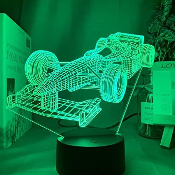 Picture of A-Sonic XS68339 LED Night Light for Child&#44; F1 Formula 1 Racing Car Illusion Lamp Bedroom Decorative Nightlight Unique Gift for Kids Room Desk