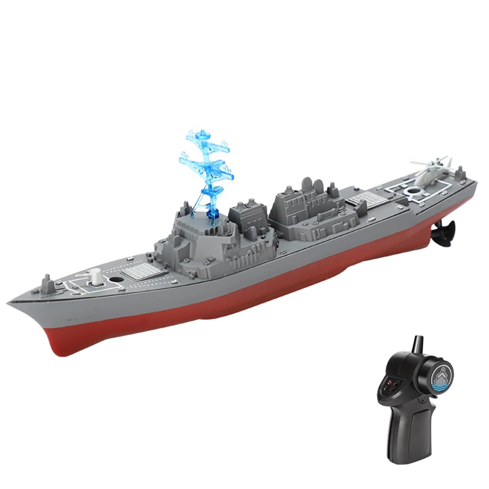 Picture of A-Sonic XS68760 Control Warship RC Military Battleship - 2.4GHz Remote Control Boat for Lakes & Rivers&#44; RC Armed Arleigh Burke Class Destroyer Model with Low Battery Reminder for Kids & Adults