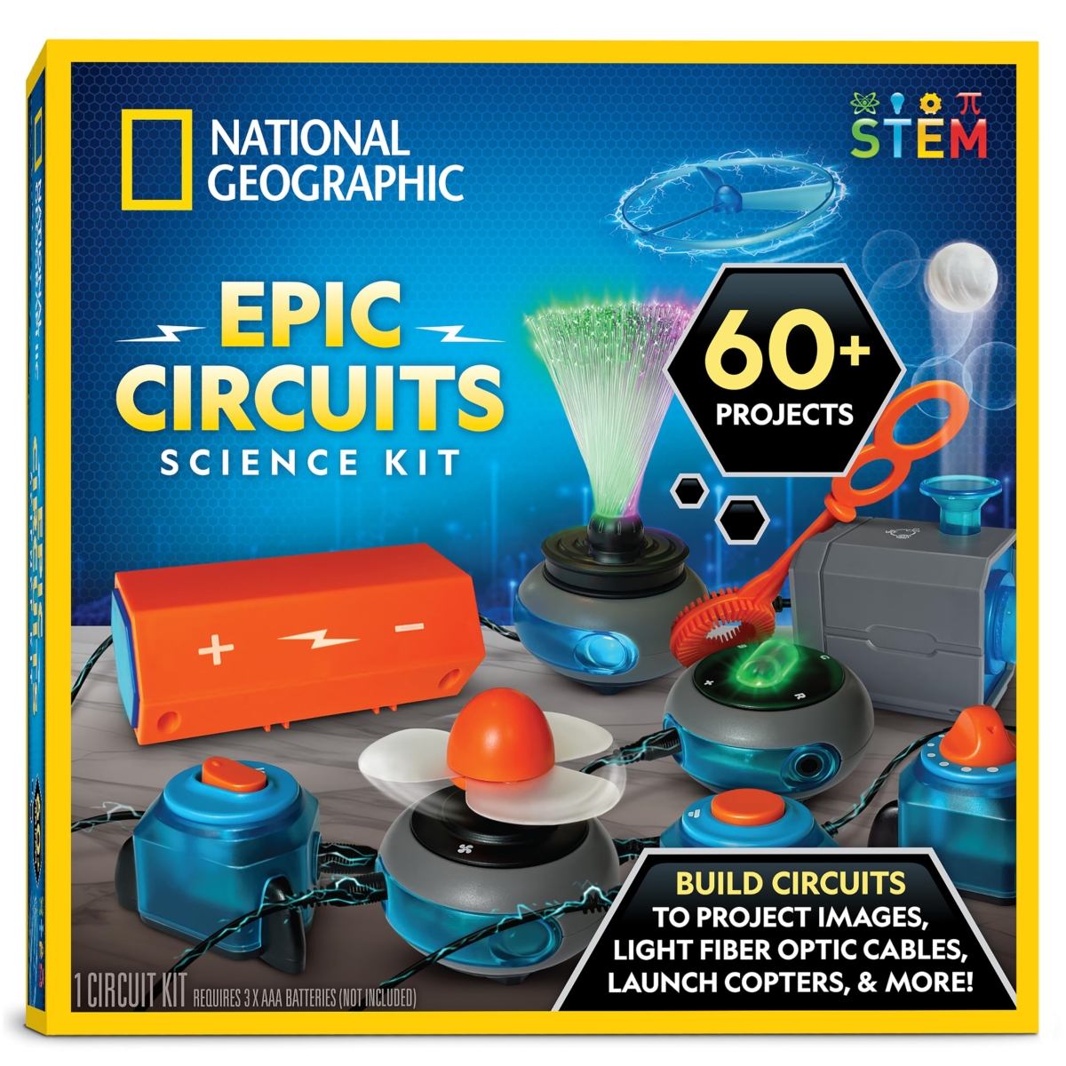 XS70127 Geographic Circuit Maker - Electronics Kit for Kids with 60 Electrical Circuit Projects, Electric STEM Toy