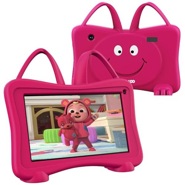 XS70355 Tablet 7 Toddler Learning Tablet with WiFi, YouTube - Dual Camera - Touch Screen - Parental Control - Child Tablets for Boys Girls - Rose