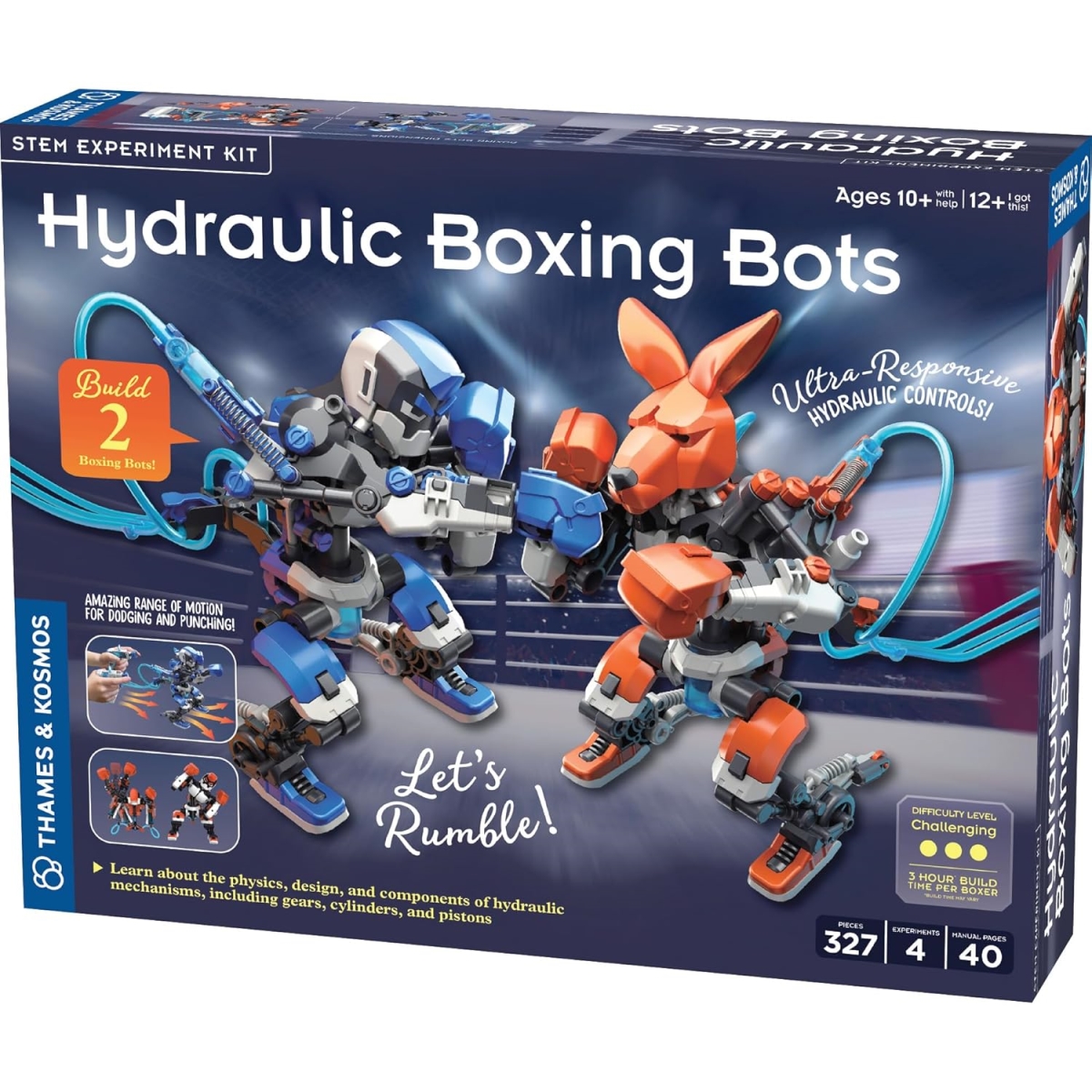 Picture of A-Sonic XS70472 Kosmos Hydraulic Boxing Bots STEM Experiment Kit - Build Two Hydraulic-Powered Boxing Robots - Explore Hydraulic&#44; Water-Powered Systems - Challenge a Friend to a Robot Duel