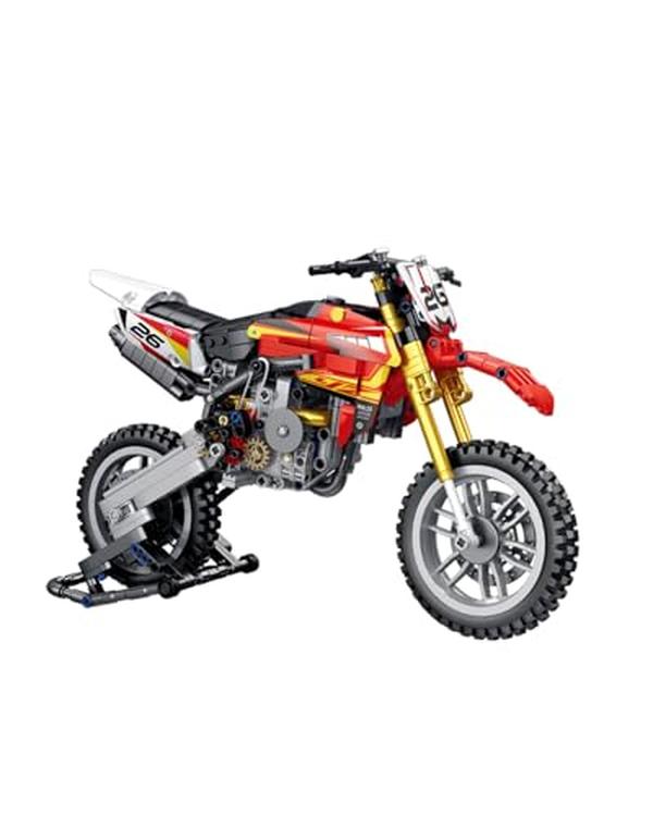 XS70802 Motorcycle YZ450 Model Building Blocks Set, 735 Piece Bricks - MOC Racing Motorbike Toys as Gift for Kids or Adult