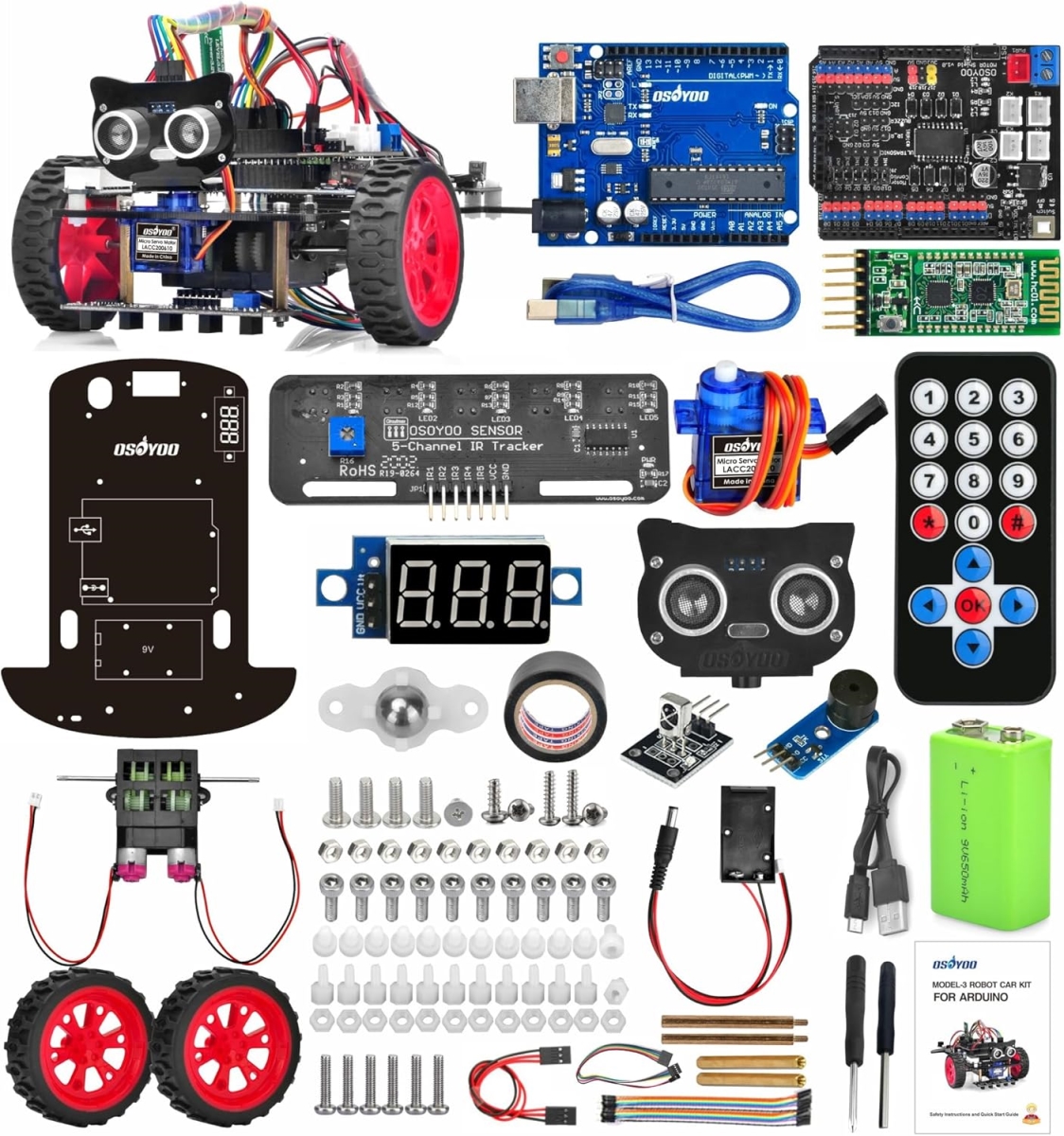 XS70940 Smart Robot Car Kit for Arduino to Learn Programming & Get Hands on Experience of Robotic Assembly for Adults & Youths