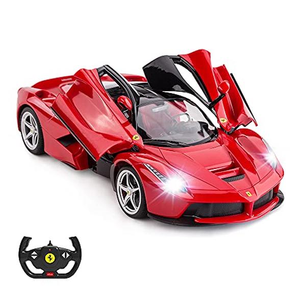 XS70965 1-14 Scale Ferrari LaFerrari Radio Remote Control Toy Car - Model Vehicle for Boys Kids, Red