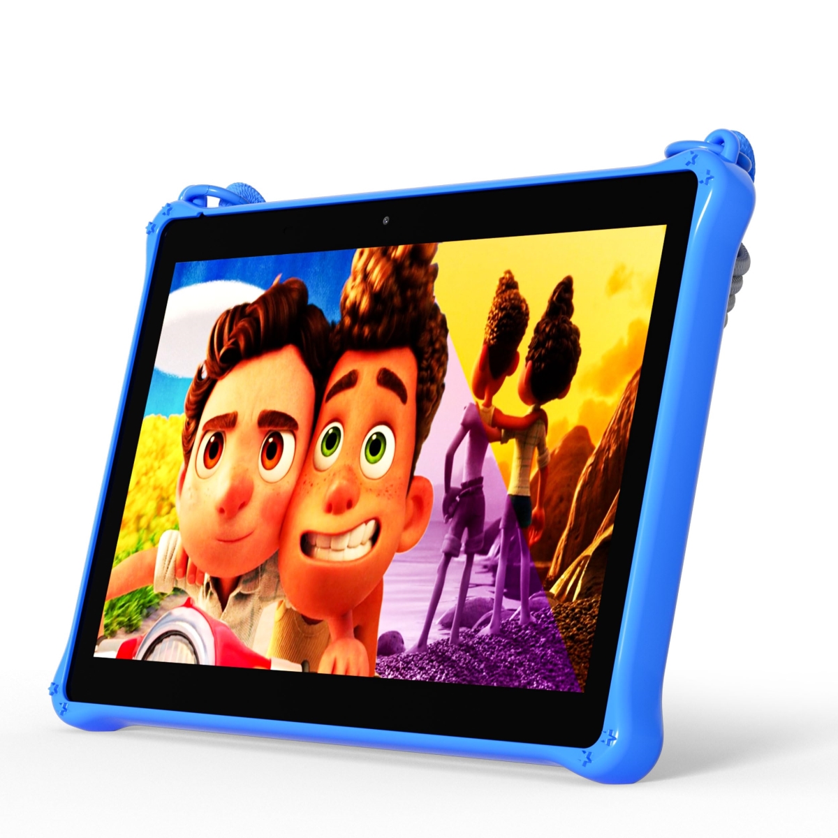 10 in. Android 13 Kids Tablet with Lanyard 64GB, Quad-Core - HD IPS Display - Wi-Fi, Dual Camera - Toddler Tablet for Kids Age 3 Plus - Blue