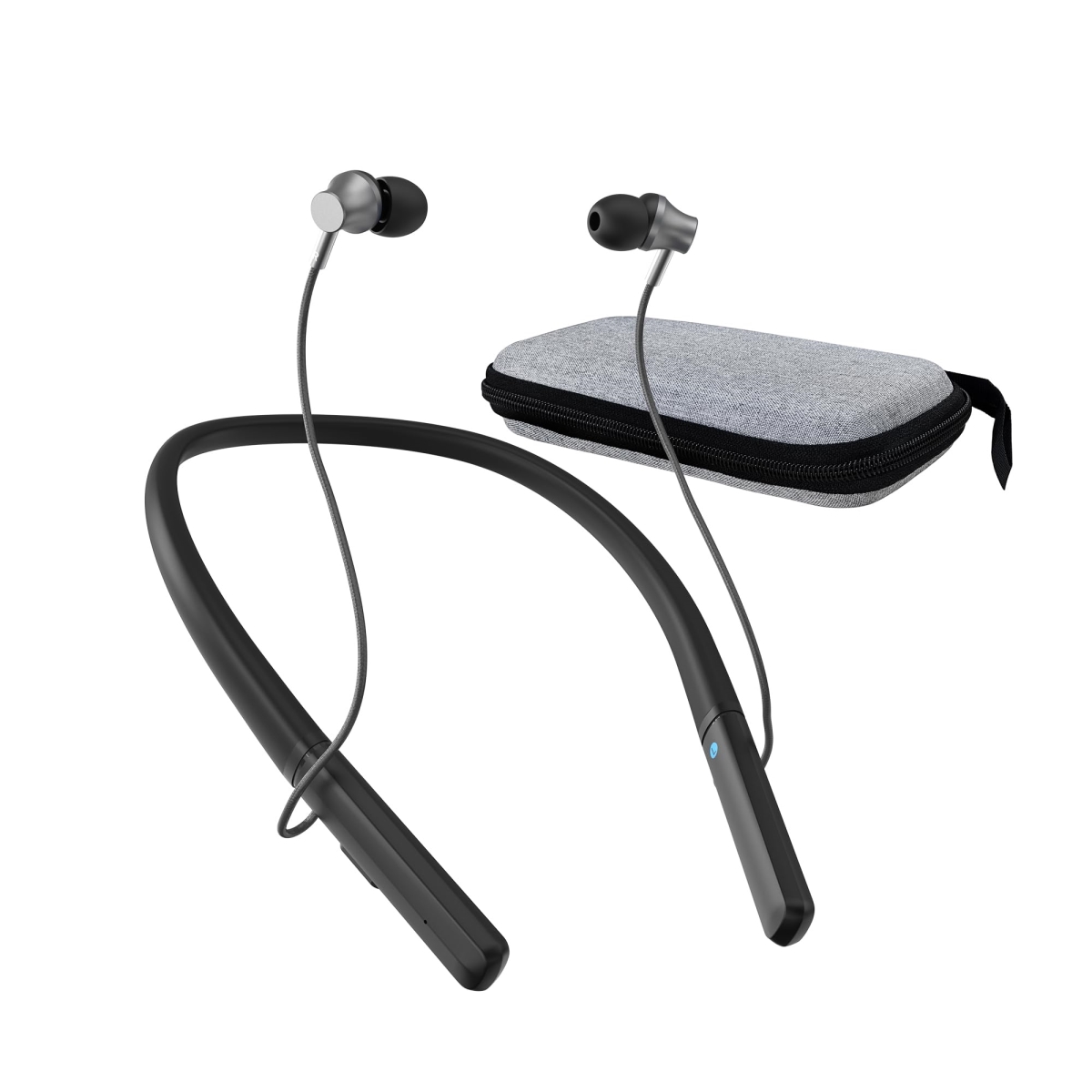 Picture of A-Sonic XS71409 Rechargeable Hearing Amplifier Aid Bluetooth Headphones with Noise Cancelling - Neckband Hearing Aids for Seniors&#44; Amplifiers Black