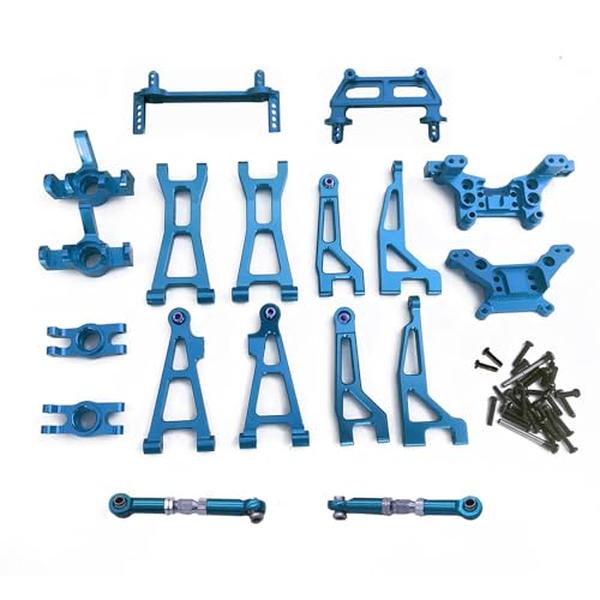 Picture of A-Sonic XS71638 Arm Shock Mount Body Pillar Steering Rod Kit - Metal Aluminum Alloy Upgrade Retrofitting Accessories Spare Part for Hyper Go BEZGAR Jetwood H16BM H16GT H16DR 1-16 Scale - 18 Piece
