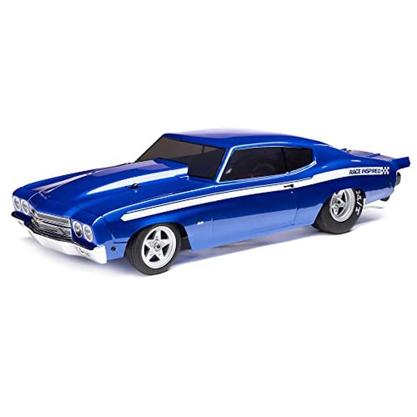 1-16 Scale 1970 Chevelle 2 Wheel Drive Mini No Prep Drag RC Car - RTR Includes Everything Needed no Other Purchases Required - LOS01023T1, Blue