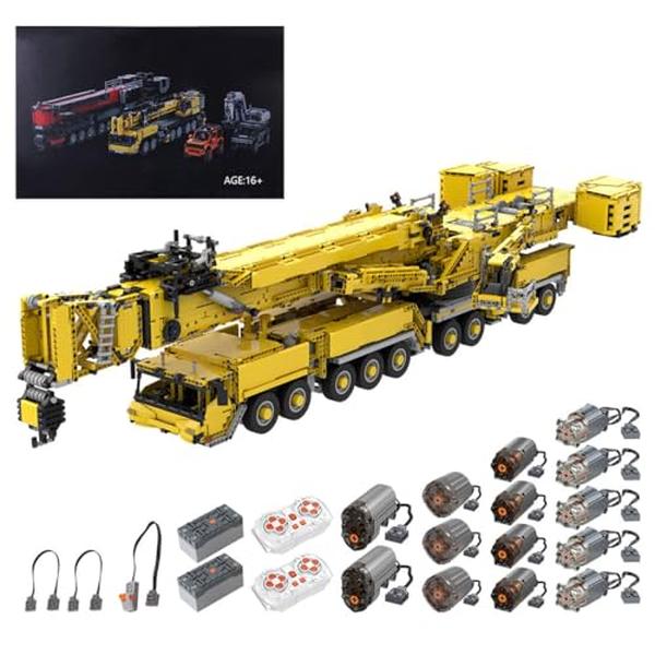 XS-73516 LTM11200 14 Motor Ultra Large Small Particle Building Blocks MOC Dynamic Remote Control Engineering Crane Block Set - 8528 Piece