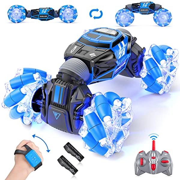 XS68483 Remote Control Car - Gesture Sensing RC Stunt Car with Lights & Dance - Toy for Kids Aged 6-12