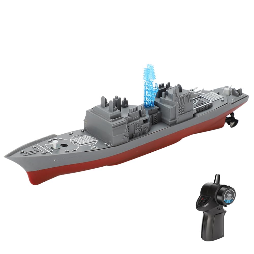 Picture of A-Sonic XS68761 Control Warship RC Military Battleship - 2.4GHz Remote Control Boat for Lakes & Rivers - RC Armed Ticonderoga Class Cruiser Model with Low Battery Reminder for Kids & Adults - HC-803