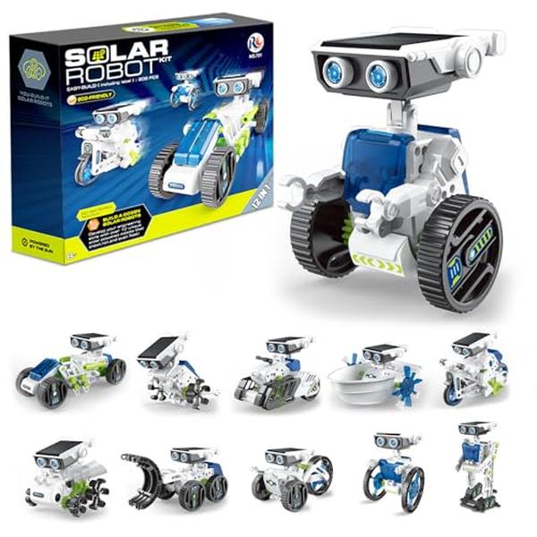 Picture of A-Sonic XS69536 Solar Robot Kit for Kids 8-12 - STEM Projects for Kids - DIY Building Toy Set & Science Kit for Kids Age 8-12 Boys & Girls Birthday