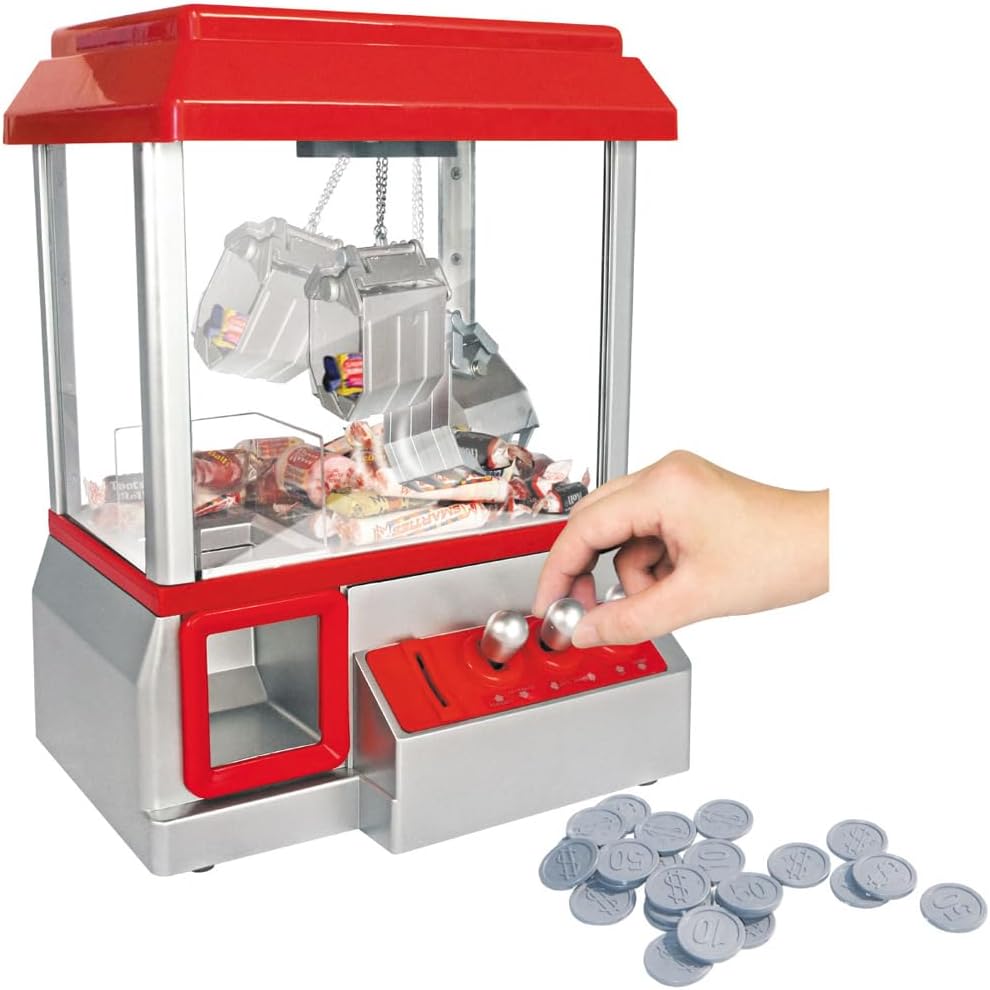 Arcade Game Claw Machine Toy with Sound - Mini Carnival Games Fun Candy Toy Grabber Dispenser Vending Toy for Boys Girls Kids - 13.75 x 10 in.
