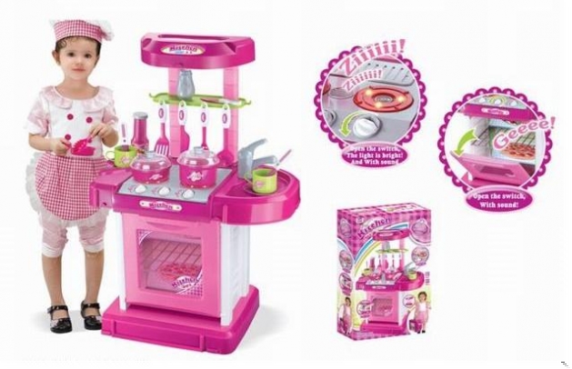 Picture of AZ Trading NC33157-AZ 26 in. Portable Kitchen Appliance Oven Cooking Play Set with Lights & Sound&#44; Pink